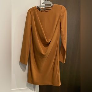 Patrizia Pepe, dress, color - mustard, size 46 Italian (US size 2-4)